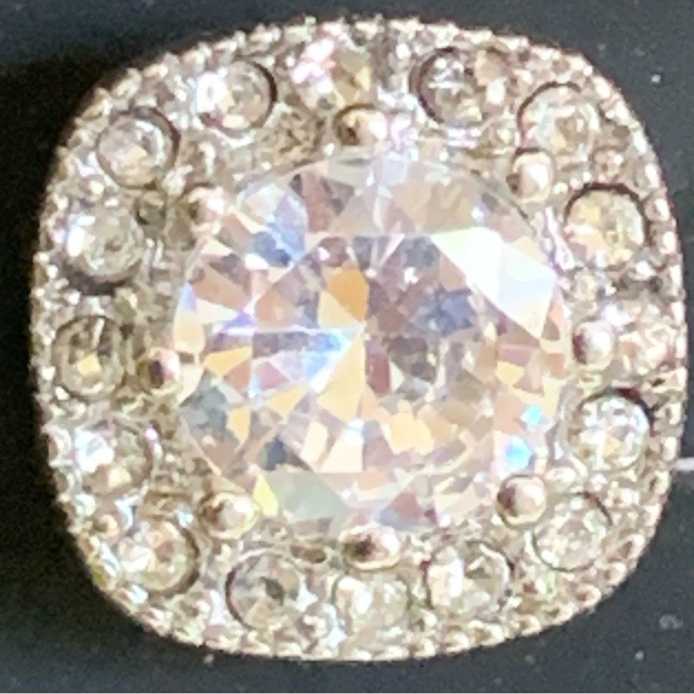 Cushion Cut CZ Halo Stud Earrings by Zaxie | NEW - Picture 6 of 8